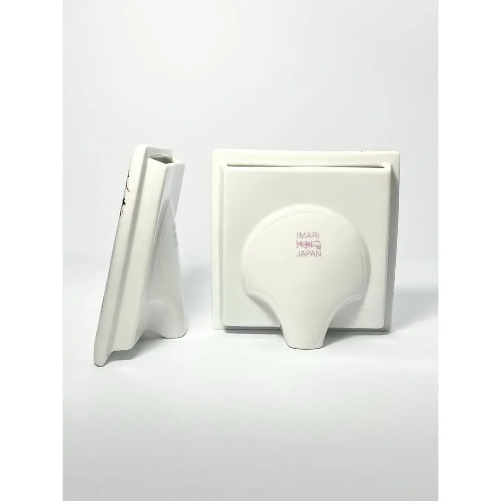 1980s Vintage Japanese Imari 4-Piece Home Decor Set Ginger Jar Picture Frame Box